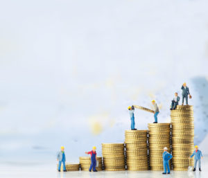 Working men creating global business growth